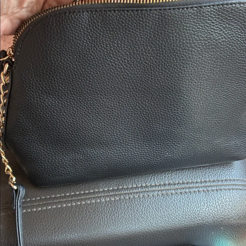 Nanette Lepore Black‎ and Cream Woven Crossbody Pouch